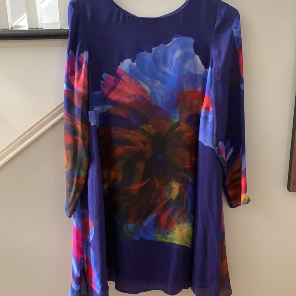 Gorgeous flowing chiffon royal blue/purple dress